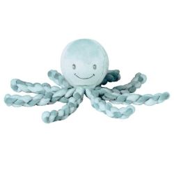 Peluche Poulpe Vert de Gris et Menthe Lapidou