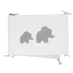 Tour de Lit Eléphant Tembo Blanc
