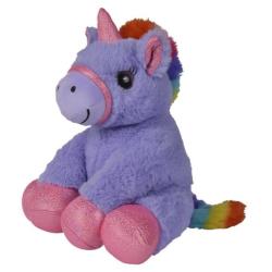 Peluche Licorne Assis Violet - 23 cm