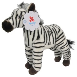Peluche Zèbre Debout - 27 cm