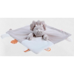 Doudou Dinosaure Tricératops Ops Gris