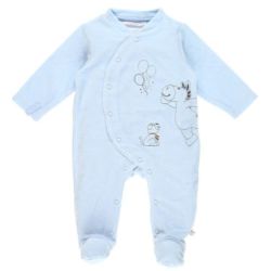 Pyjama Achille et Zebrito Bleu - 1 Mois