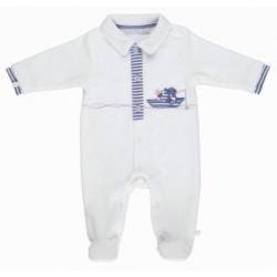 Pyjama Blanc Bill et Bono - 12 mois
