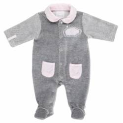 Pyjama Gris et Rose Lola - 3 mois