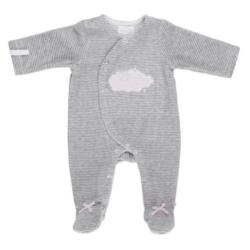 Pyjama Gris Rayé Lola - 12 mois