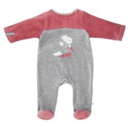 Pyjama Gris Rouge Victor - 9 mois