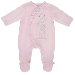 Pyjama Lola Velours Rose - 1 Mois