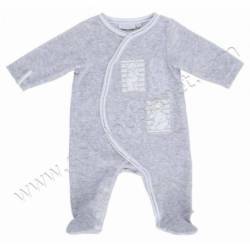 Pyjama Velours Gris Nouky - 1 mois