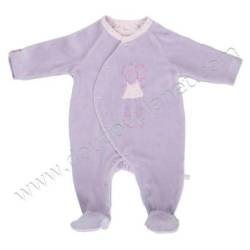 Pyjama Velours Violet Lola - 12 mois