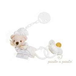 Attache Tétine Ours Beige