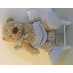 Peluche Ours Bleu avec Chaise
