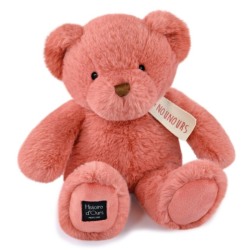 Peluche Ours Rose Praline Le Nounours - 28 cm