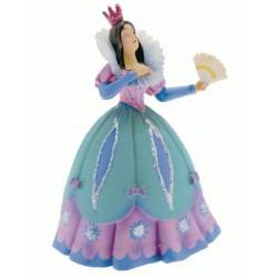 Figurine Princesse Eventail Robe Bleu