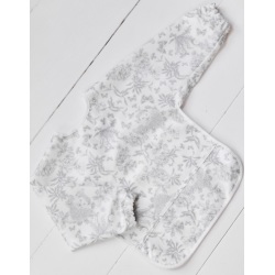Bavoir Manches Longues Toile Enduite Toile De Jouy Gris
