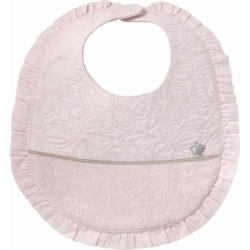 Bavoir Rose Délicatesse - Taille 1