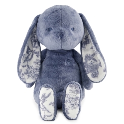 Peluche Lapin Augustin Bleu Toile de Jouy - 25 cm