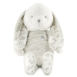 Peluche Lapin Augustin Gris Toile de Jouy - 25 cm