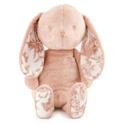 Peluche Lapin Augustin Rose Toile de Jouy - 25 cm