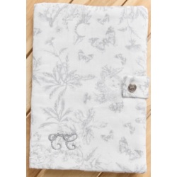 Protège Carnet De Santé Lange Toile De Jouy Gris