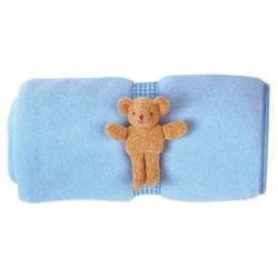 Couverture Polaire Ours Bleu 90x65 cm