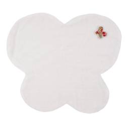 Doudou Lange Papillon La Chambre Fleurs Rouges 30 cm
