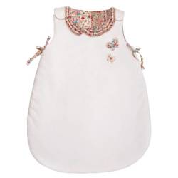 Gigoteuse Blanche Fleurs Rouges - 90 cm