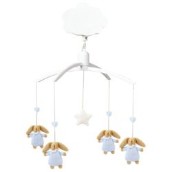 Mobile Musical Lapin Ange Bleu