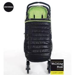 Chancelière Poussette Noire Citron Vert Verbier