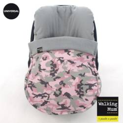 Chancelière Siège Auto Universelle Rose Camouflage