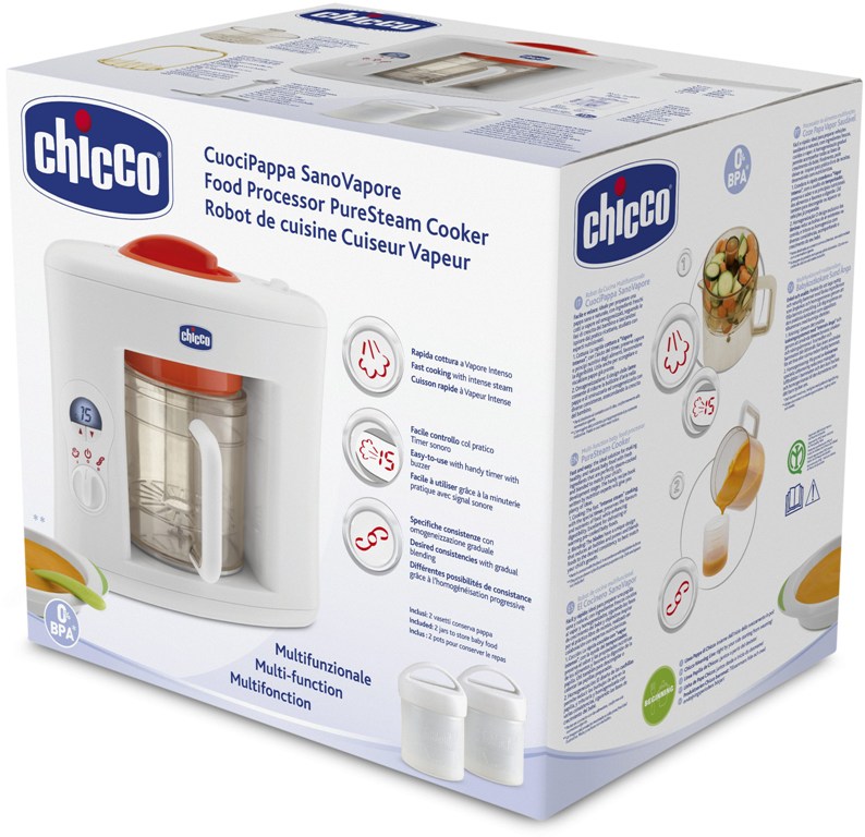 Chicco Robot Cuiseur Vapeur Mixeur Baby Pappa Livraison Gratuite 24 48h