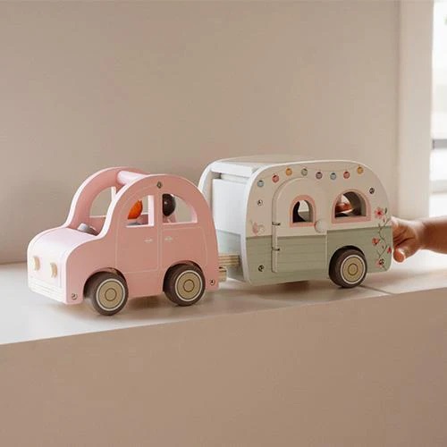 Voiture avec Caravane en bois Voiture avec Caravane en bois