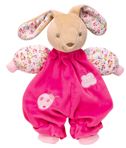 Que Du Bonheur Doudou Lapin Bebe Calin Framboise 24 Cm Livraison Gratuite 24 48h