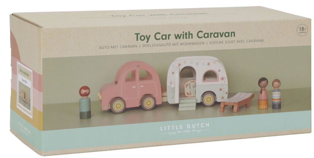 Voiture avec Caravane en bois Voiture avec Caravane en bois