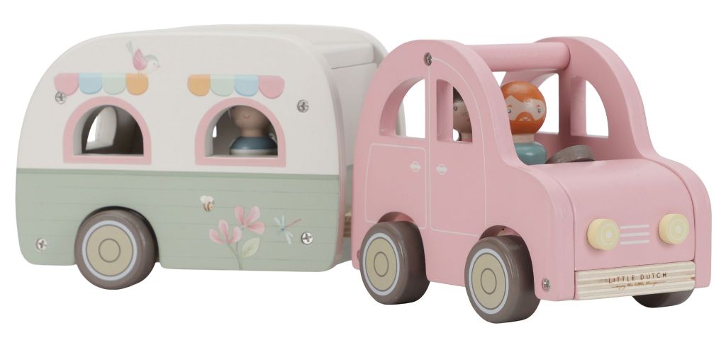 Voiture avec Caravane en bois Voiture avec Caravane en bois