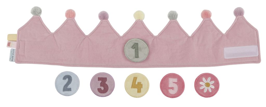 Couronne d’anniversaire avec chiffres Rose Couronne d’anniversaire avec chiffres Rose