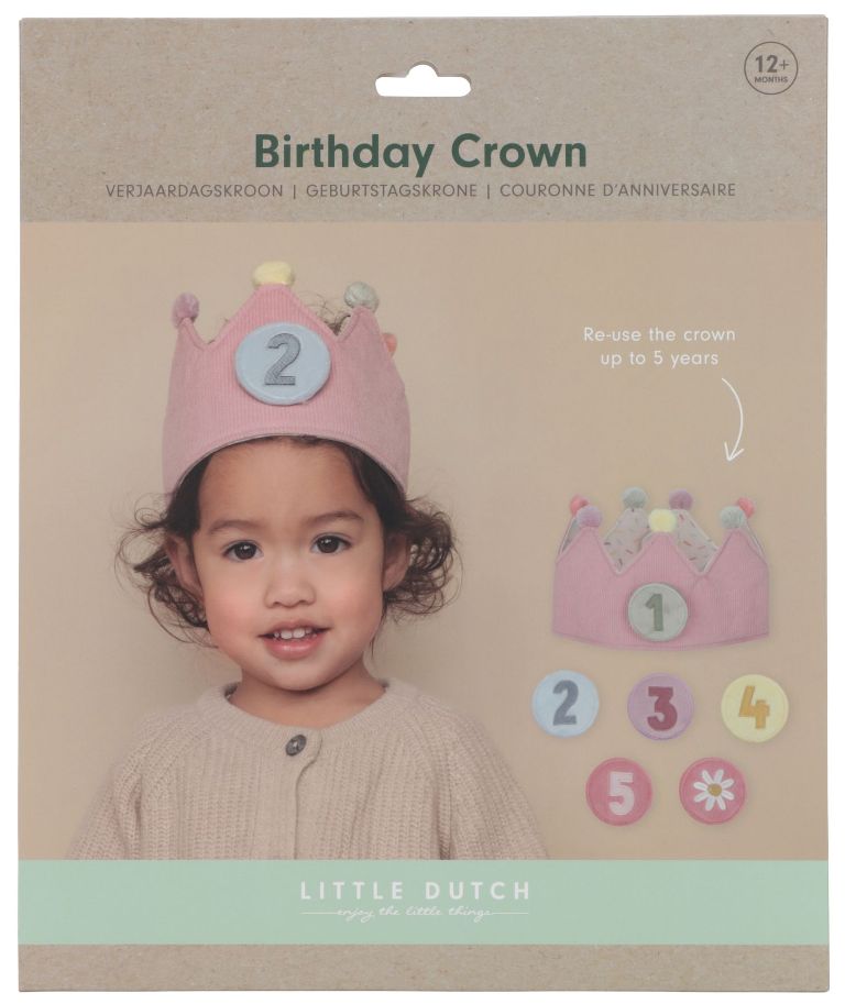 Couronne d’anniversaire avec chiffres Rose Couronne d’anniversaire avec chiffres Rose