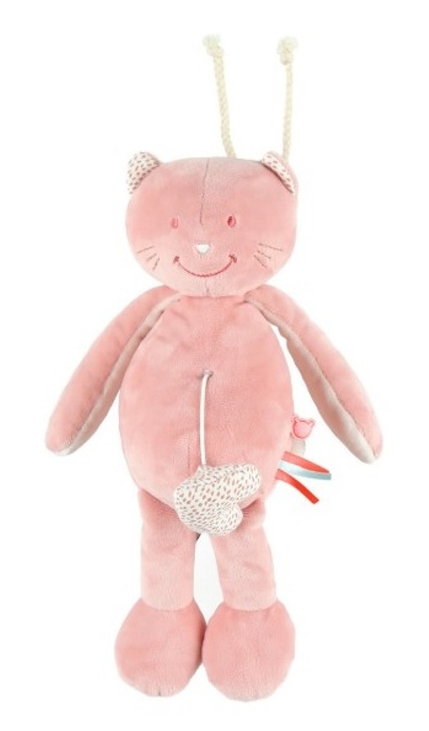 DOUDOU CHAT ROSE MINOUCHKA NOUKIE'S GRAND MODELE PELUCHE JOUET