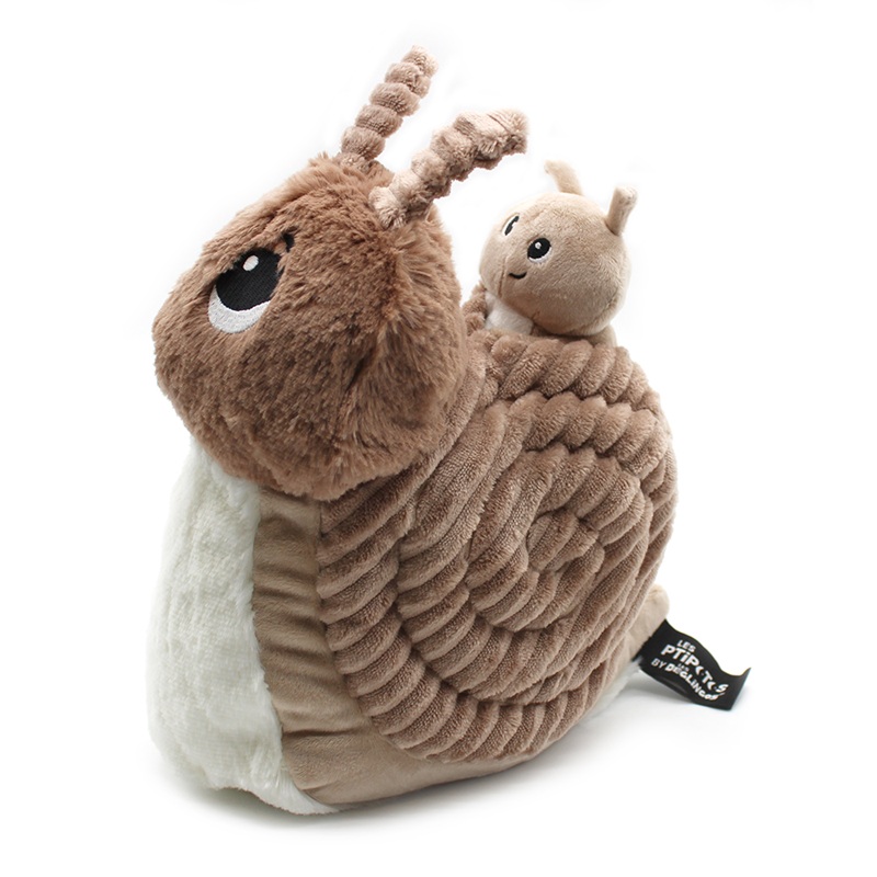 Peluche Escargot Brun Maman et Bebe Speedou Ptipotos