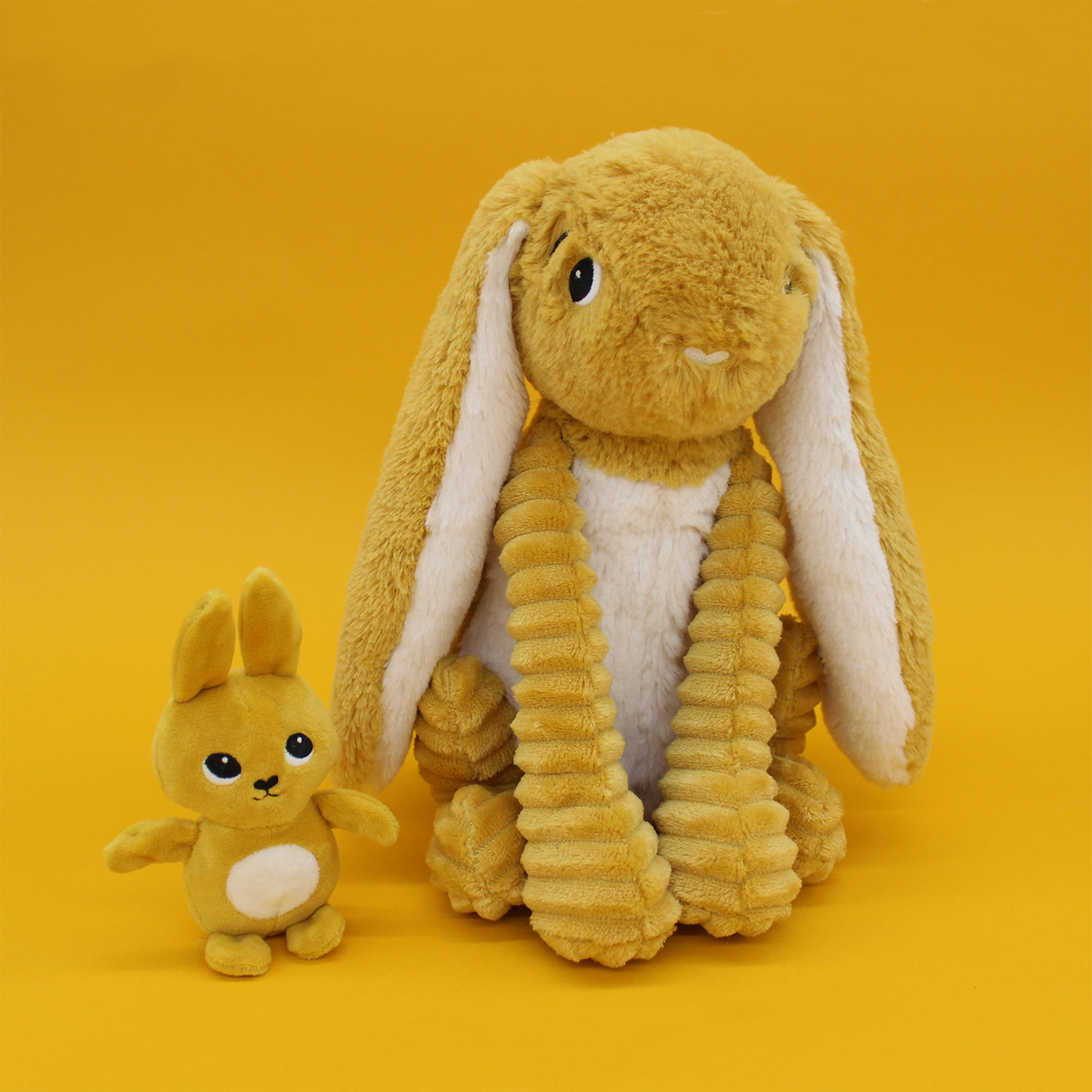 Peluche Lapin Maman et Bebe Moutarde Toudou Ptipotos