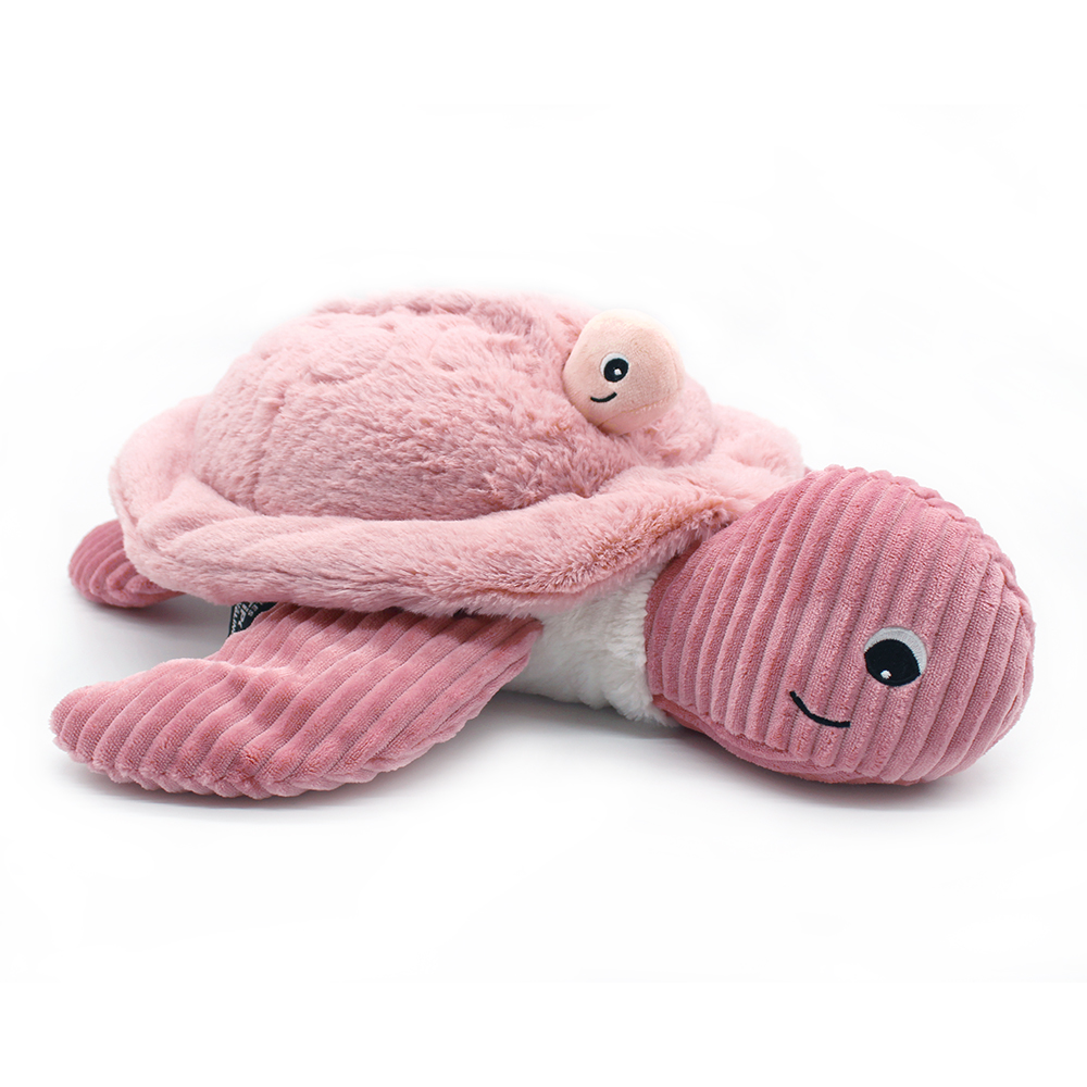 Peluche Tortue Geante Rose Maman et Bebe Sauvenou Ptipotos