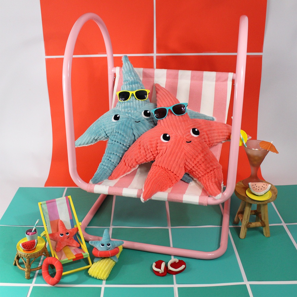 Peluche Etoile de Mer Bleu Aqua Maman et Bebe WAHOU Ptipotos