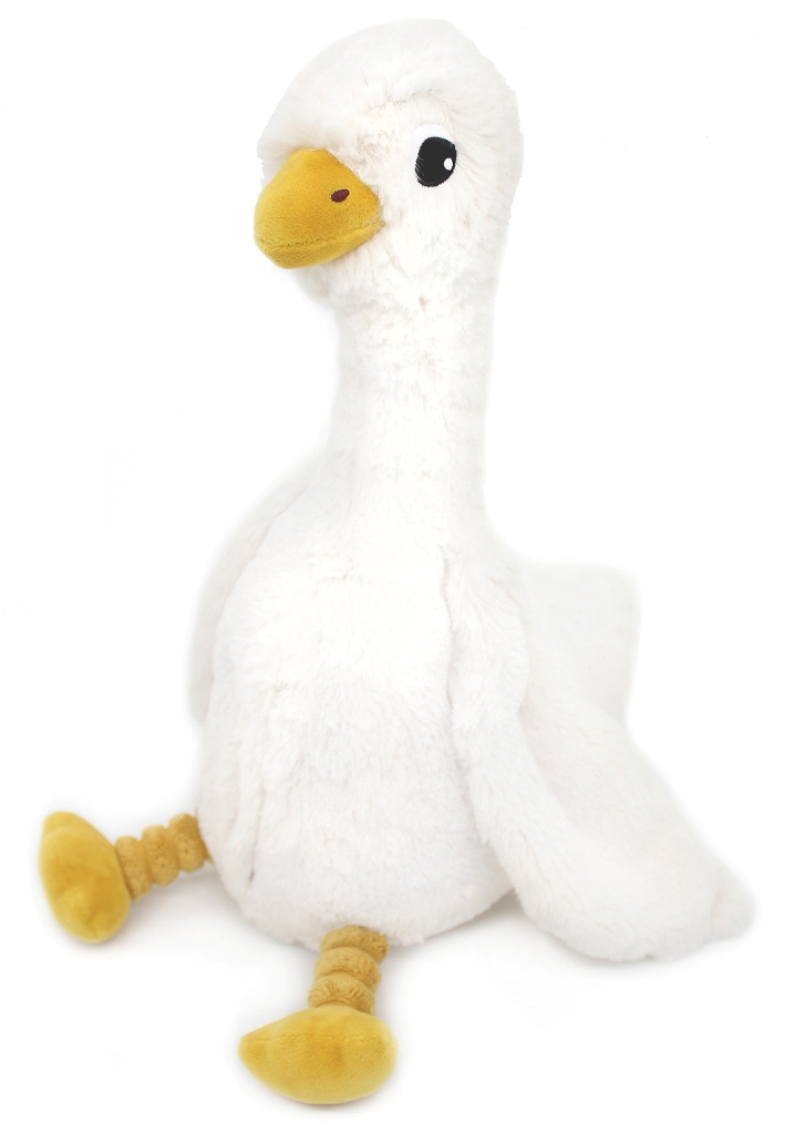 Peluche Oie Jébongou Maman et Bebe Blanc Ptipotos