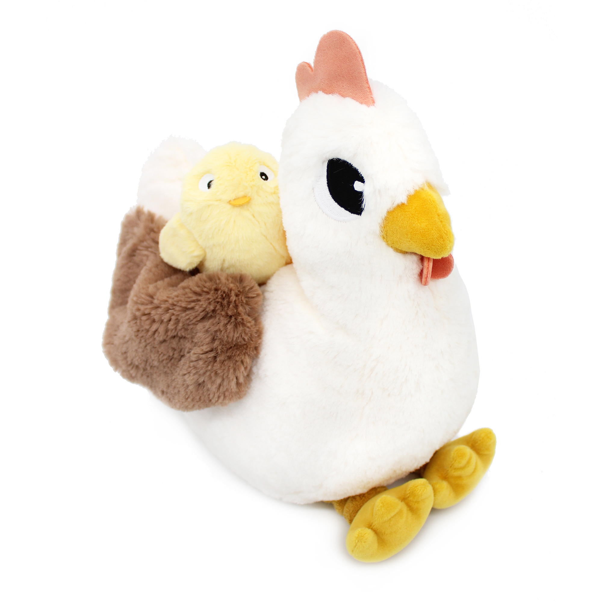 Peluche Poule Blanche Maman et Bebe Pioupiou Ptipotos