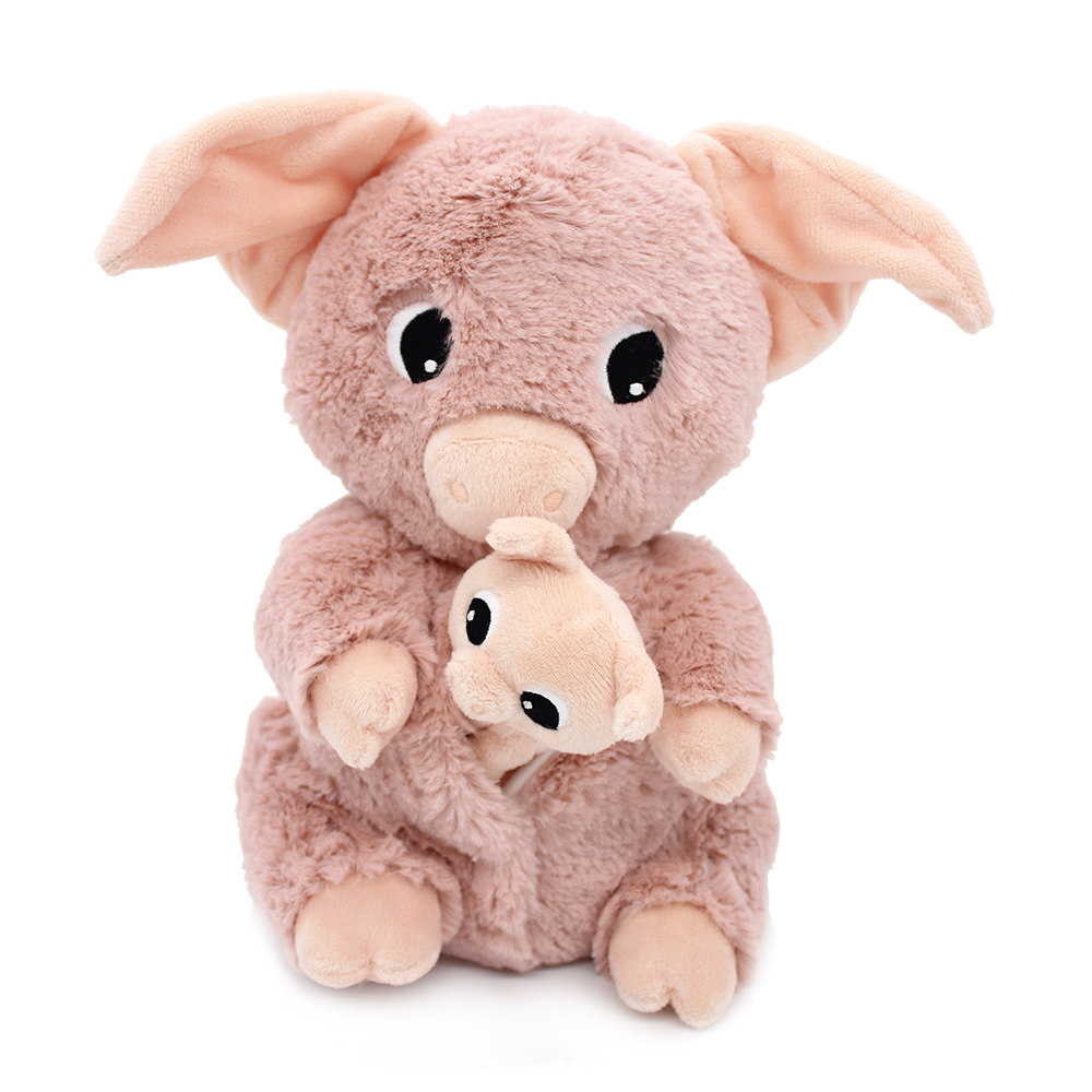 Peluche Cochon Rose Maman et Bebe Barbekiou Ptipotos
