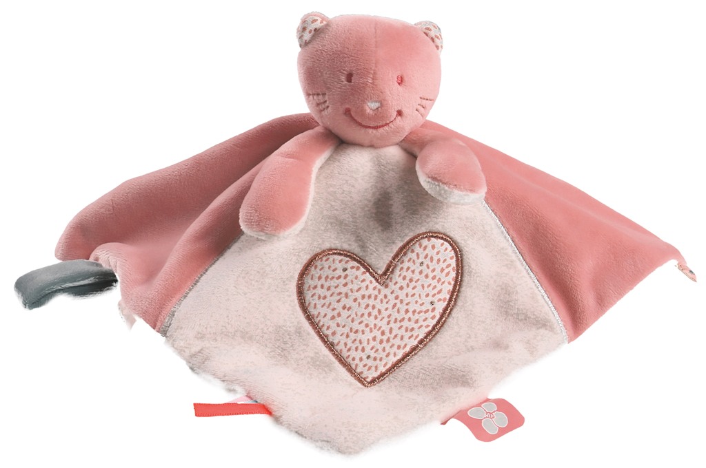 DOUDOU CHAT ROSE MINOUCHKA NOUKIE'S GRAND MODELE PELUCHE JOUET