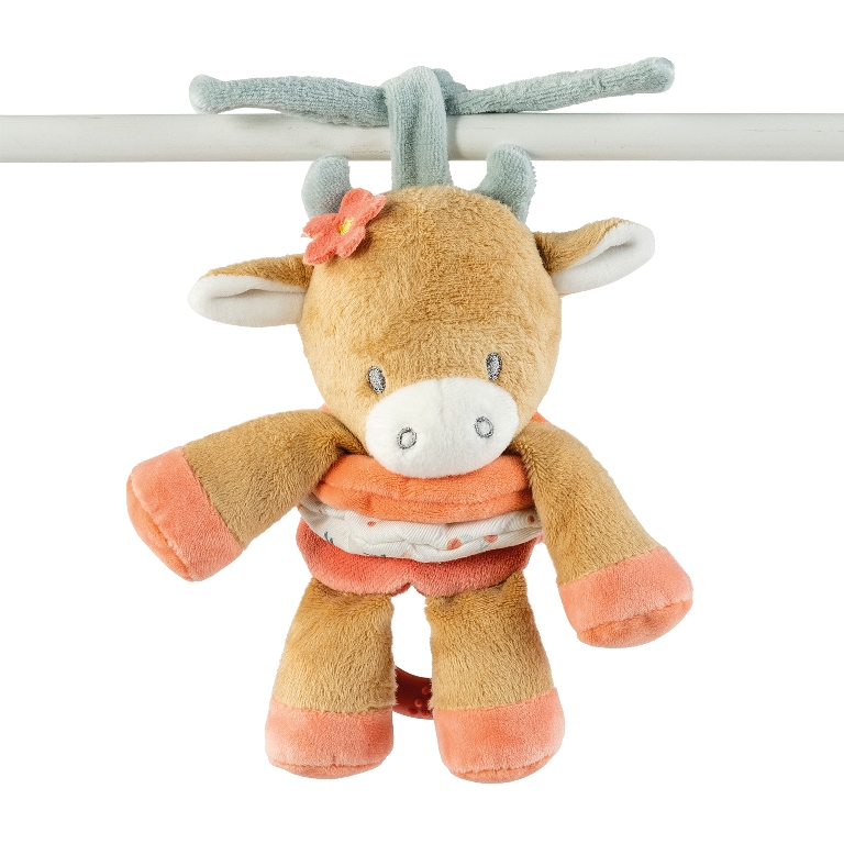 Nattou - Peluche musicale vache mila Doudouplanet, Livraison Gratuite 24/48h