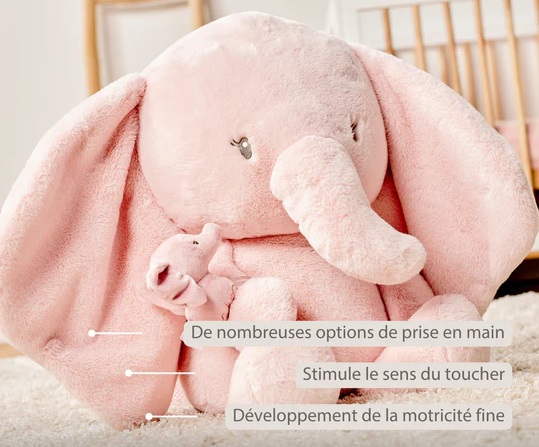 Peluche Eléphant Fanfan - 60 cm Peluche Eléphant Fanfan - 60 cm