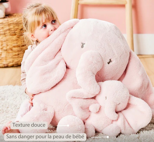 Peluche Eléphant Fanfan - 60 cm Peluche Eléphant Fanfan - 60 cm