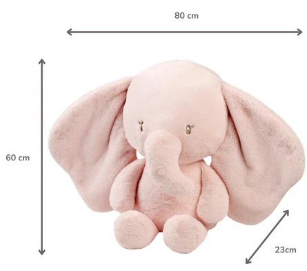 Peluche Eléphant Fanfan - 60 cm Peluche Eléphant Fanfan - 60 cm