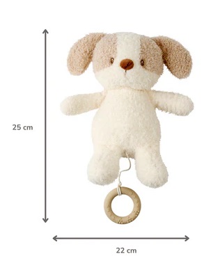Peluche Musicale Chien Teddy Crème - 25 cm Peluche Musicale Chien Teddy Crème - 25 cm